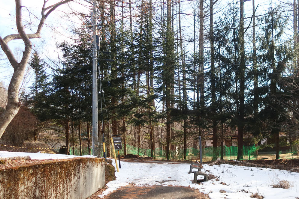 蓼科散策　T字　突き当たり